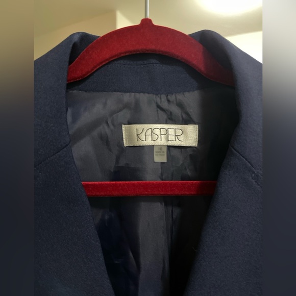 Kasper Blazer Navy Blue Size 10 - Picture 2 of 4